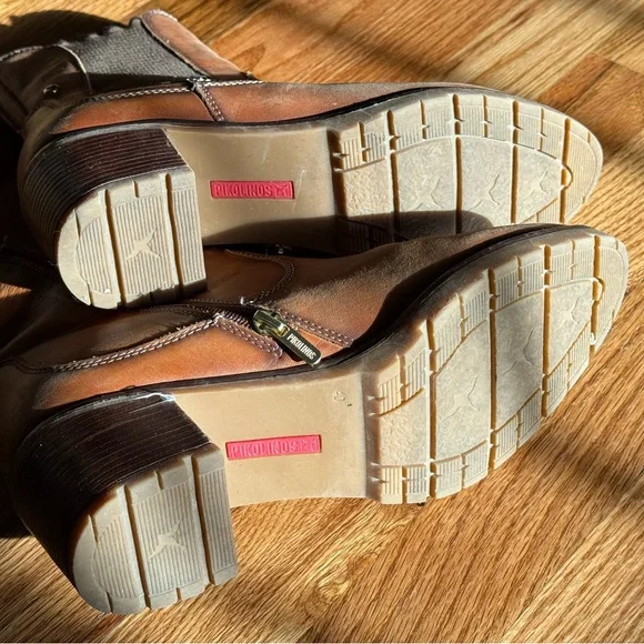 PIKOLINOS Brown Ankle Boots with Side Zipper and Chunky Heel - Picture 11 of 13